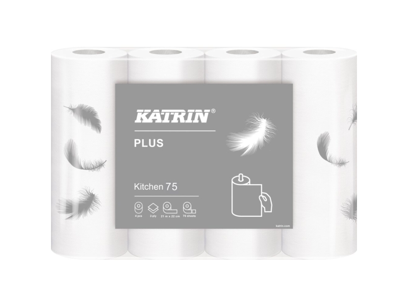 Köksrulle, Katrin Plus, 2-lagers, 21m x 22cm, Ø10,8cm, vit - (8 st.) | Catering - Dukar & Servetter - Övriga | GameStuff