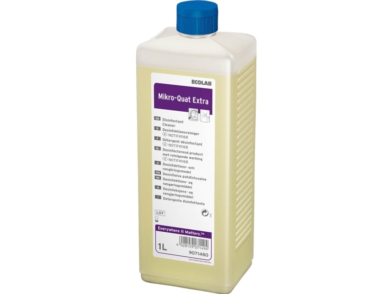 Desinfektionsmiddel, Ecolab Mikro Quat Extra, 1 L - (4 Stk.)