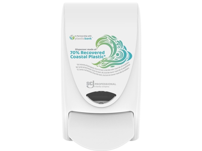 Dispenser, SCJ Professional Proline Wave, 1000 ml, hvid, plast, 70% Ocean plast | Rengöring - Personlig vård - Övriga | GameStuff