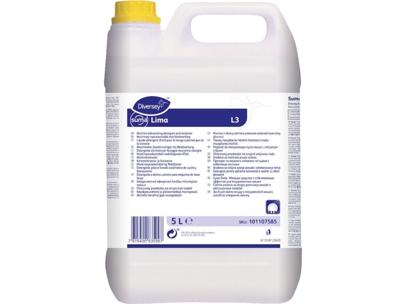 Maskinopvask, Diversey Suma Lima L3, 5 L - (2 Stk.)