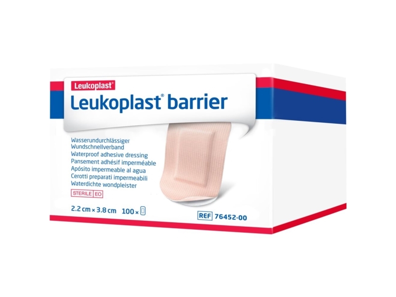 Självhäftande plåster, Leukoplast Barrier, 3,8x2,2cm, beige - (100 st.) | Kläder & Säkerhet - Säkerhetsutrustning - Första hjälpen | GameStuff