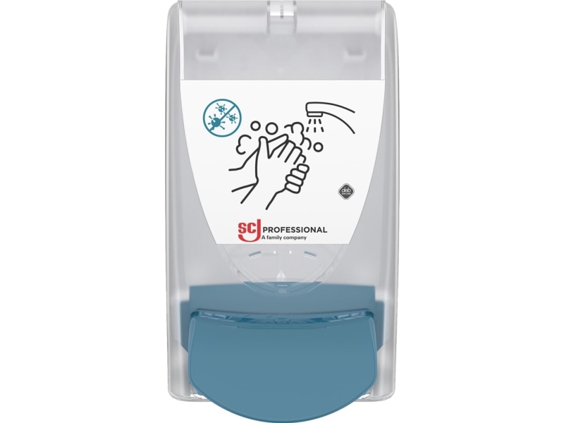 Dispenser, SCJ Professional OxyBac, 1000 ml, vit, manuell, med ljusblå knapp,0 | Rengöring - Personlig vård - Övriga | GameStuff