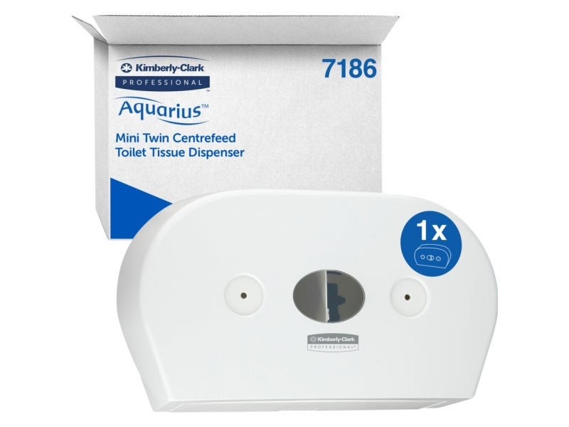 Spender, Kimberly-Clark Aquarius, Midi, 13,3X46,4X27,4Cm, Weiß, Kunststoff