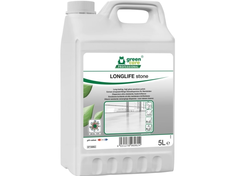 Gulvpolish, Green Care Professional Longlife Stone, 5 L, Blank, Skridsikker - (2 Stk.)
