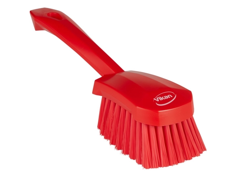 Astianpesuharja, Vikan, 27cm, punainen, polyesteri/PP/ruostumaton teräs, lyhyt kahva