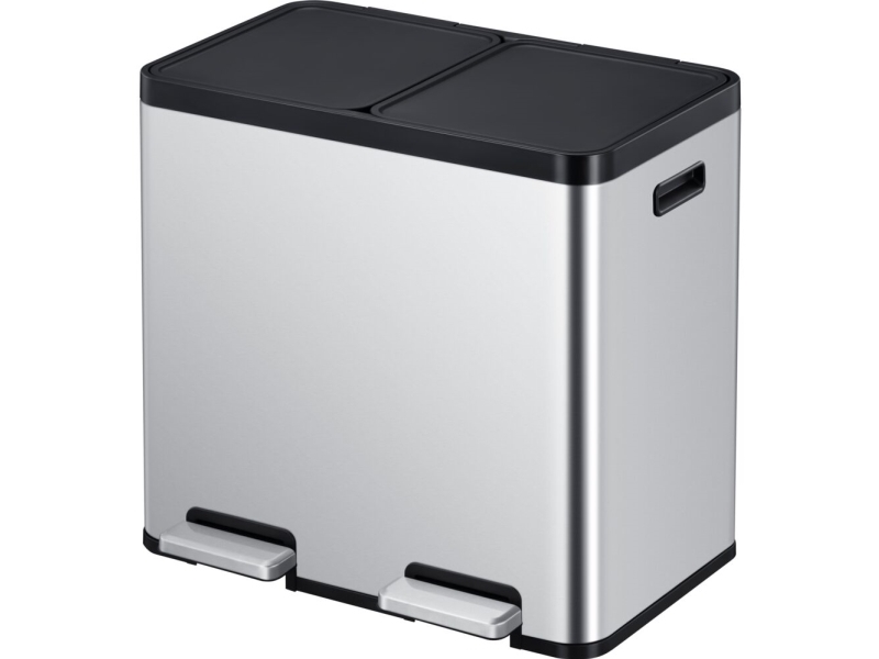 Treteimer, Eko Essential, Stahlmatte, 2-Raum