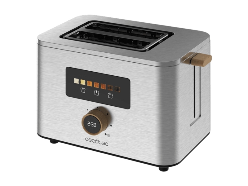 Cecotec 04843, 2 Skive , Rustfrit Stål, Dreje, Berøring, 950 W