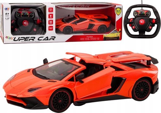 Leantoys Rc Sportwagen 1:12 Ferngesteuert Türen Öffnen Orange