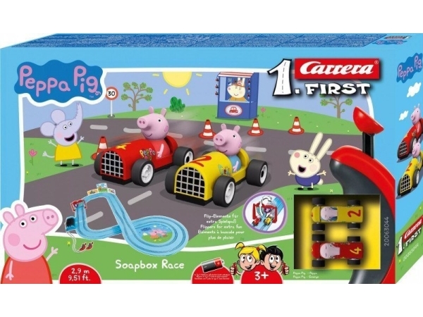 Carrera First Peppa Pig Soopbox Race, Racerkøretøj Og Banesæt, 3 År, Flerfarvet