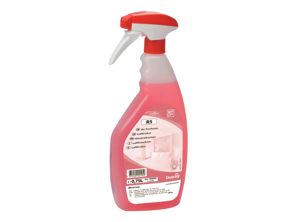 TASKI R5 - Luftforfrisker - væske - flaske - 750 ml - frisk - klarrød (pakke med 6)