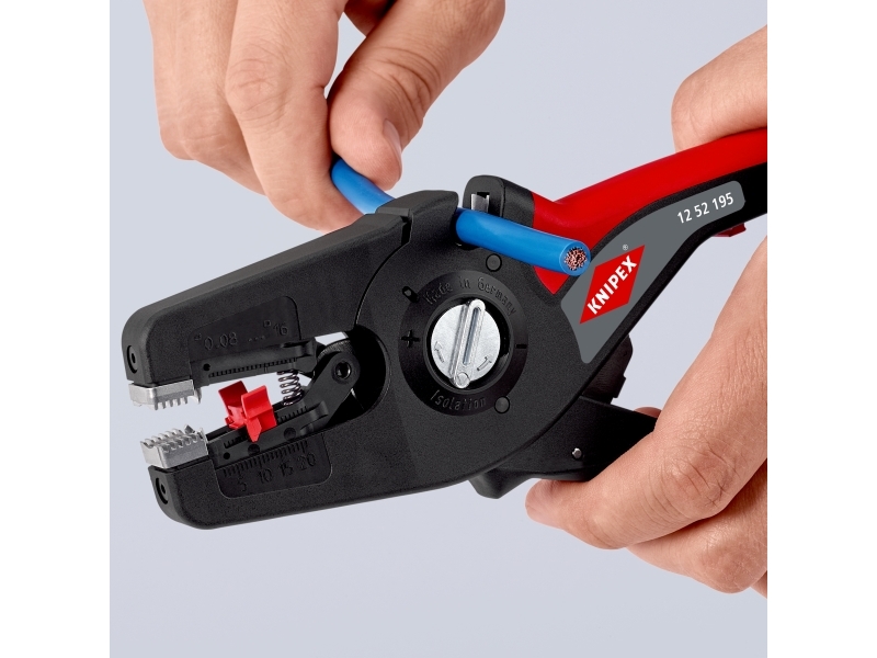 Knipex Precistrip16, Beskyttende Isolering, 180 G, Sort, Rød