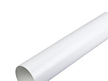 Duka Rundes Lüftungsrohr - Pvc, Weiß, Ø100x500 Mm