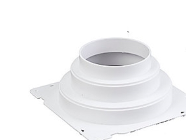 Duka Übergangsstück Typ 2 - Hips, Weiß, 185X185 Mm, Übergang Ø100/125/165 Mm