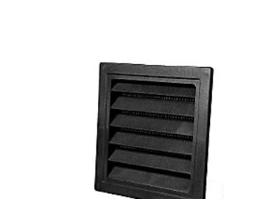 Duka jalousirist type 63.3 - PVC, Sort, 150X150 mm, Passer til murgennnemføring type 202 | Ventilation & Klimat - Ventilationstillbehör - Utblås Galler | GameStuff
