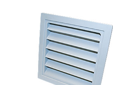 Duka jalousirist type 63.3 - PVC, Grå, 150X150 mm, Passer til murgennnemføring type 202 | Ventilation & Klimat - Ventilationstillbehör - Utblås Galler | GameStuff
