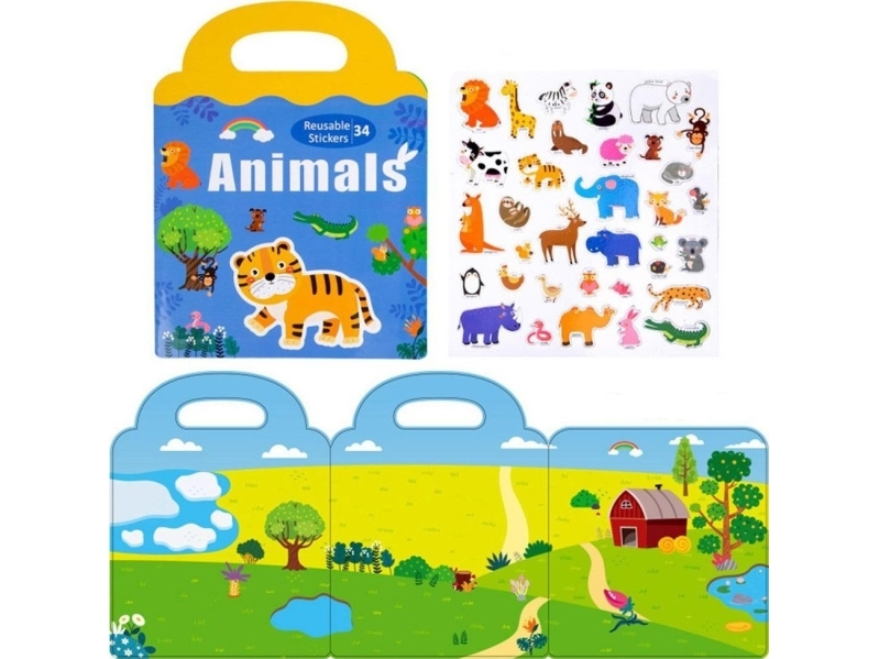 Askato Kette/Spielset Mit Aufklebern - Wilde Tiere