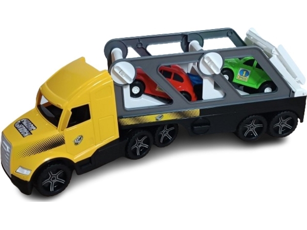 Retro biltransportlegetøj, stor og holdbar med anhænger