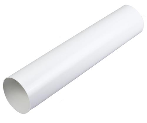 Duka runt ventilationsrör - PVC, Vit, Ø100X1000 mm | Ventilation & Klimat - Rör & Kopplingar - Rör och böjar | GameStuff