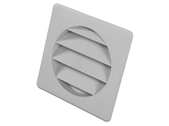 Duka persienn typ 73,4 - PVC, Grå, Ø100 mm | Ventilation & Klimat - Ventilationstillbehör - Utblås Galler | GameStuff