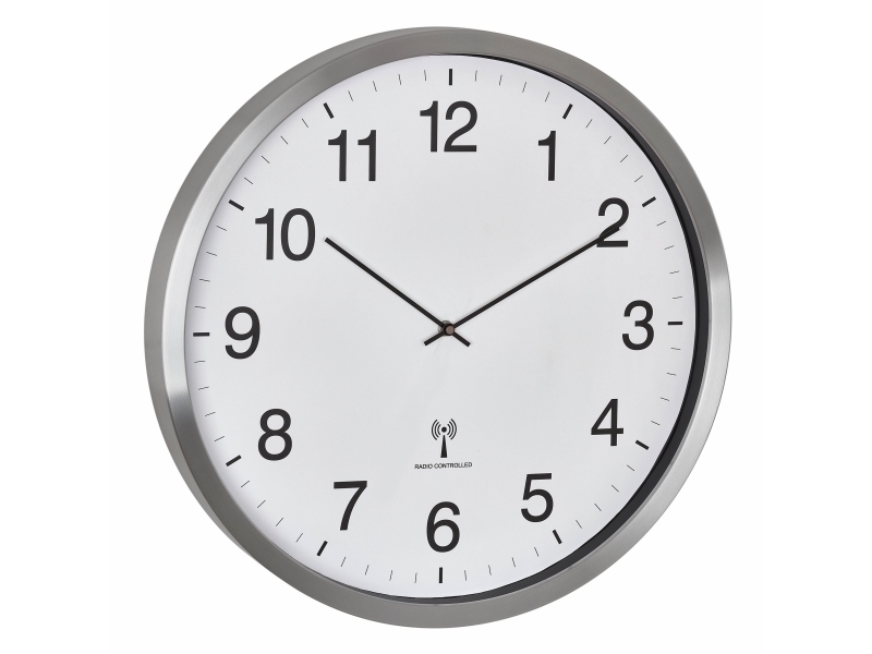 Tfa-Dostmann 60.3548.02, Wand, Analoge Uhr, Rund, Weiß, Aluminium, Glas