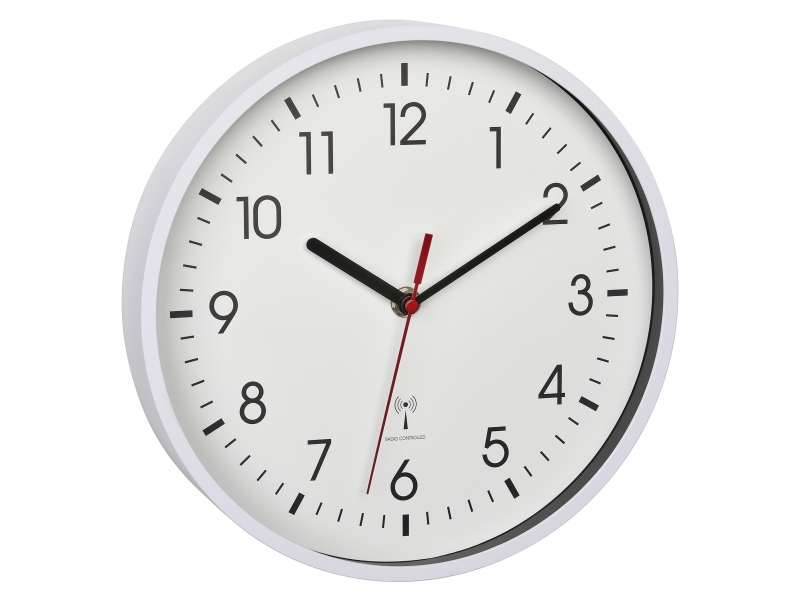 TFA-Dostmann 60.3550.02, Vägg, Analog klocka, Rund, Vit, Plast, Glas | Huset - Säkerhet & Larm - Klockor och väckarklockor | GameStuff