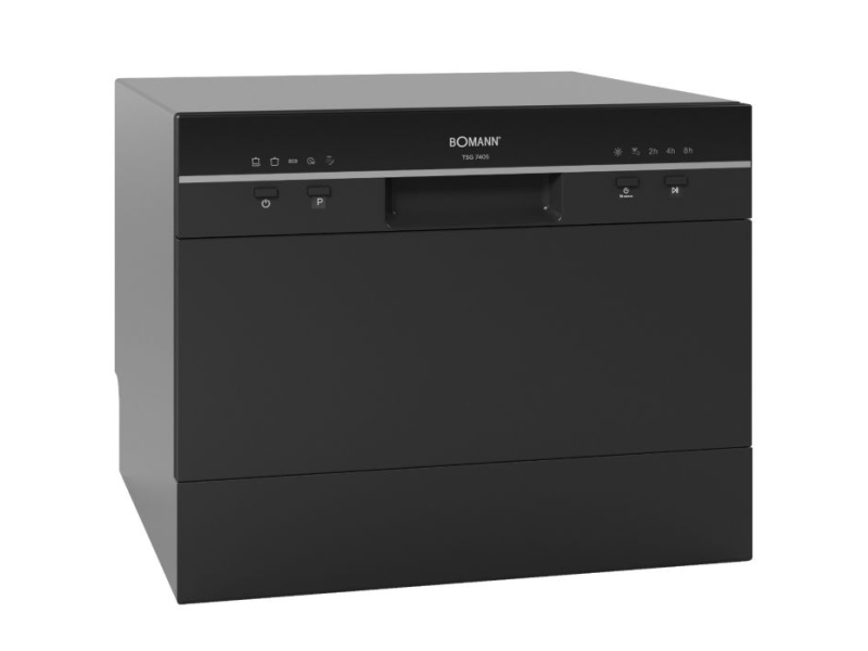 Bomann TSG 7405, Bänkdiskmaskin, Full storlek (60 cm), Svart, Knappar, 6 kuvert, C | Vitvaror - Diskmaskiner - Undermonterade diskmaskiner | GameStuff