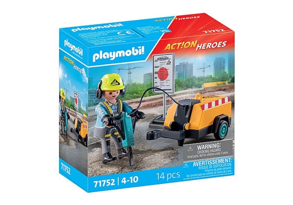 Playmobil Action Bauarbeiter Mit Meissel, 4 Jahr(E), Mehrfarbig, Kunststoff