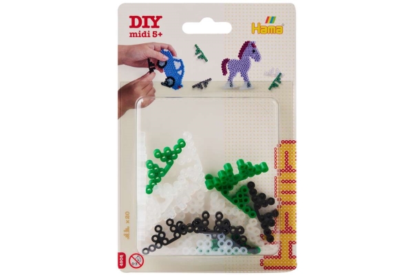 Hama midi pärlfötter 20st assorterade färger | Leksaker - Kreativitet - Pärlor | GameStuff