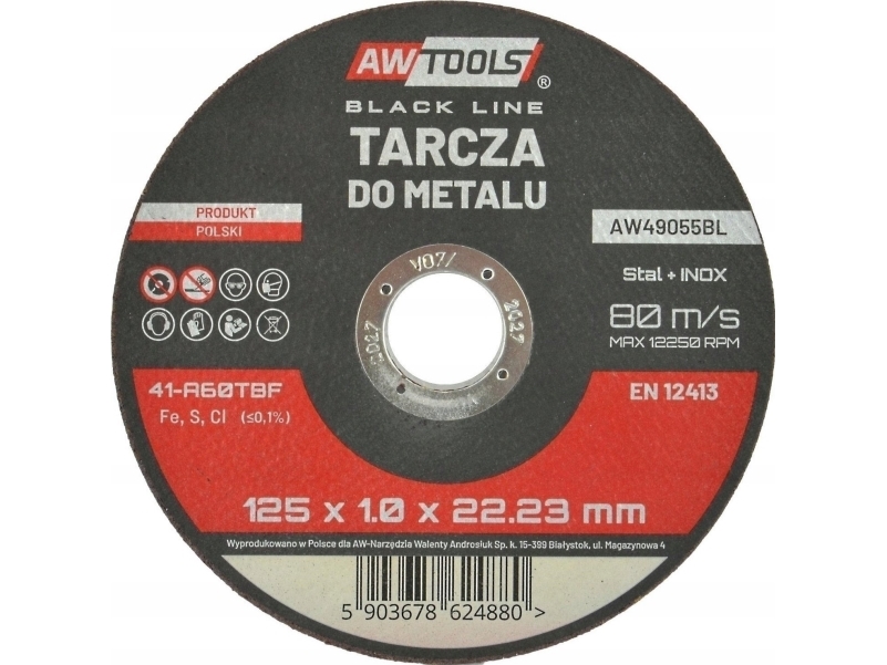 Awtools Metall-Trennscheibe 125*1,6 Mm Black Line