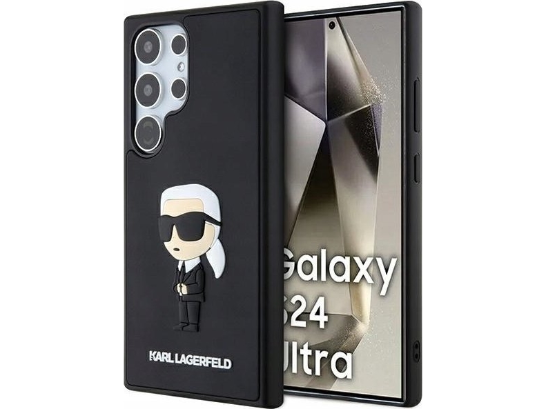 Samsung Galaxy S24 Ultra Karl Lagerfeld Fodral 3d Gummi Ikonik Klhcs24l3drkink Svart