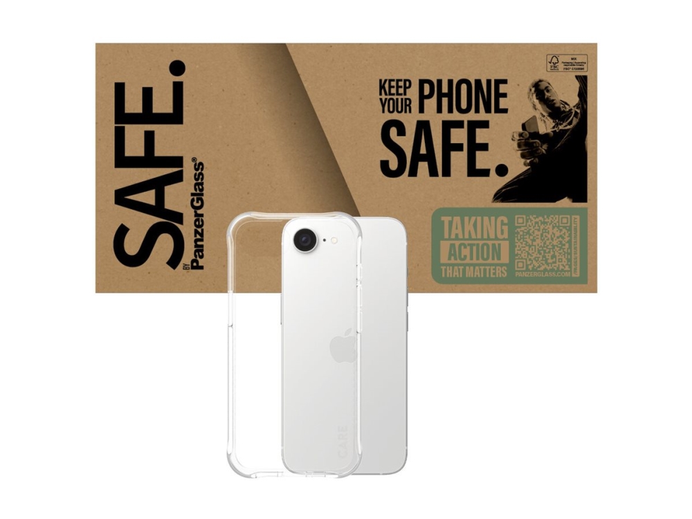 SAFE. by PanzerGlass - Baksidesskydd för mobiltelefon - termoplastisk polyuretan (TPU) - för Apple iPhone 16e | Tele & GPS - Mobil tillbehör - Övriga tillbehör | GameStuff