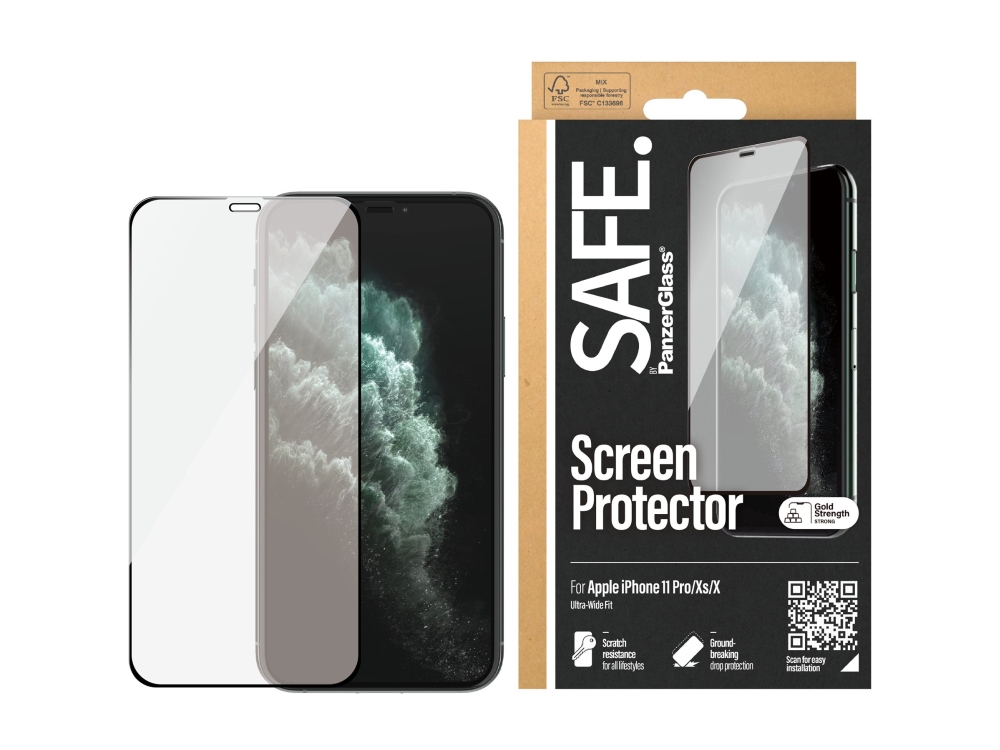 Safe. By Panzerglass - - Glas - For Apple Iphone 11 Pro, X, Xs