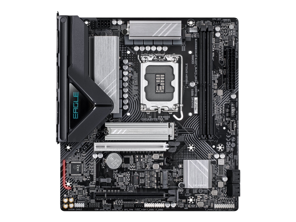 Gigabyte B860m Eagle Mainboard - Intel Core Ultra Cpus, 6+1+2+1 Phasen Vrm, Bis Zu 9066Mhz Ddr5, 1Xpcie 5.0 + 1Xpcie 4.0 M.2, 2,5 Gbe Lan, Usb 3.2 Ge