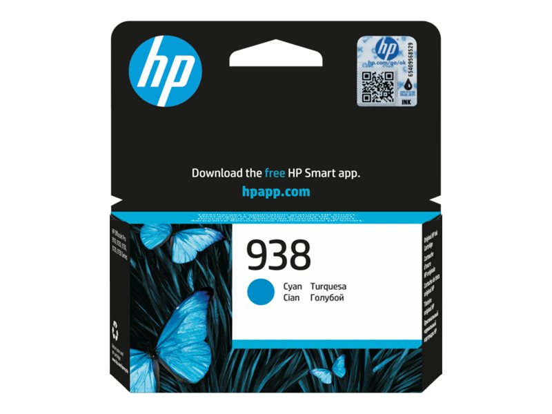 Blækpatron HP 938 cyan – op til 800 sider