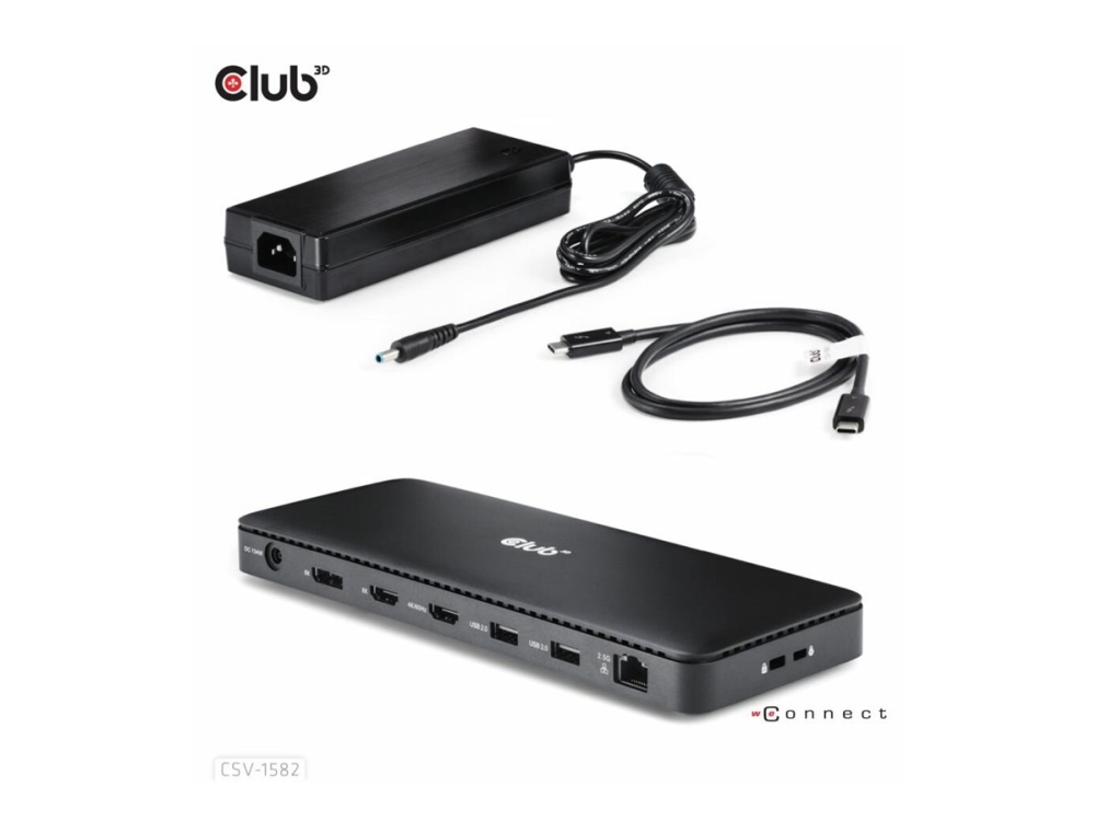 Club 3D 12-in-1 - Dockningsstation - för bordsdator, laptop - USB-C / USB4 / Thunderbolt 3 / Thunderbolt 4 - 2 x HDMI, DP, Thunderbolt 4 - 2.5GbE - 134 Watt | Datorer & Surfplattor - Bärbara tillbehör - Port Replicator och dockning | GameStuff