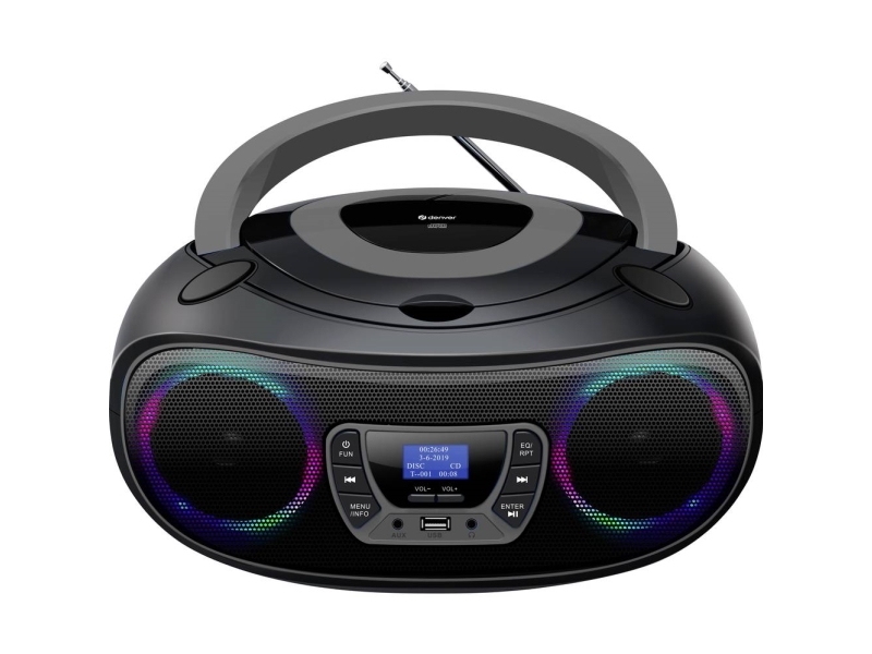 Alternativ bild 0 för DENVER TDB-212GR - DAB+ Boombox with Bluetooth & CD Player (Grey)