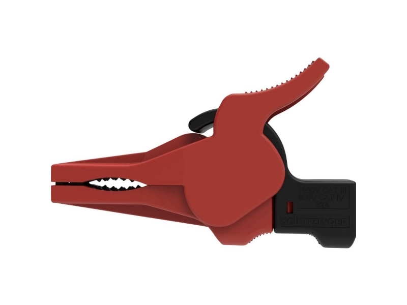 Schützinger SAK 9230 Ni / RT säkerhetskrokodilklämmor anslutning röd | EL Artiklar - Andra EL - krokodilnäbb | GameStuff
