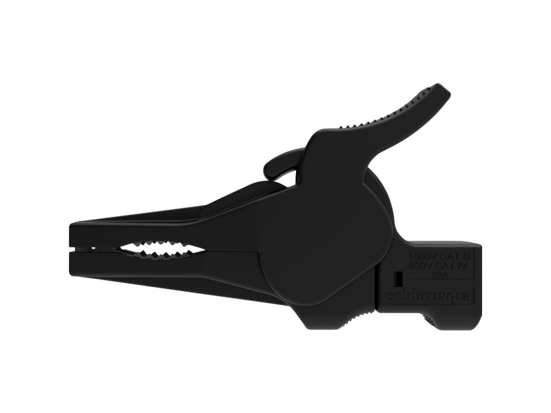 Schützinger SAK 9230 Ni / SW säkerhetskrokodilklämmor anslutning svart | EL Artiklar - Andra EL - krokodilnäbb | GameStuff