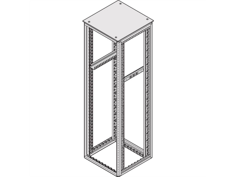 Nvent Schroff 23130103 19-Zoll Netzwerk-Schrank-Schienen, Mehrfarbig