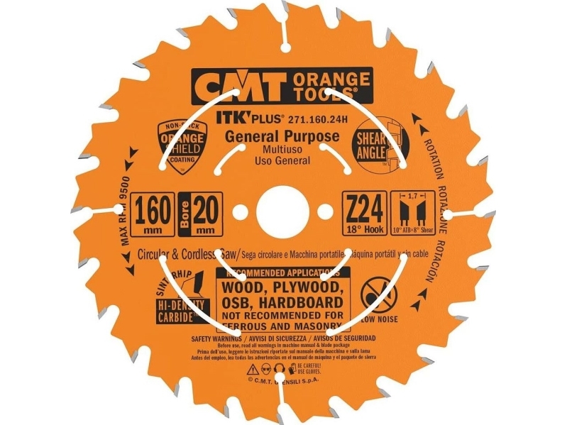 Træskæreskive CMT 271  160x1,7x20  Z24  18°