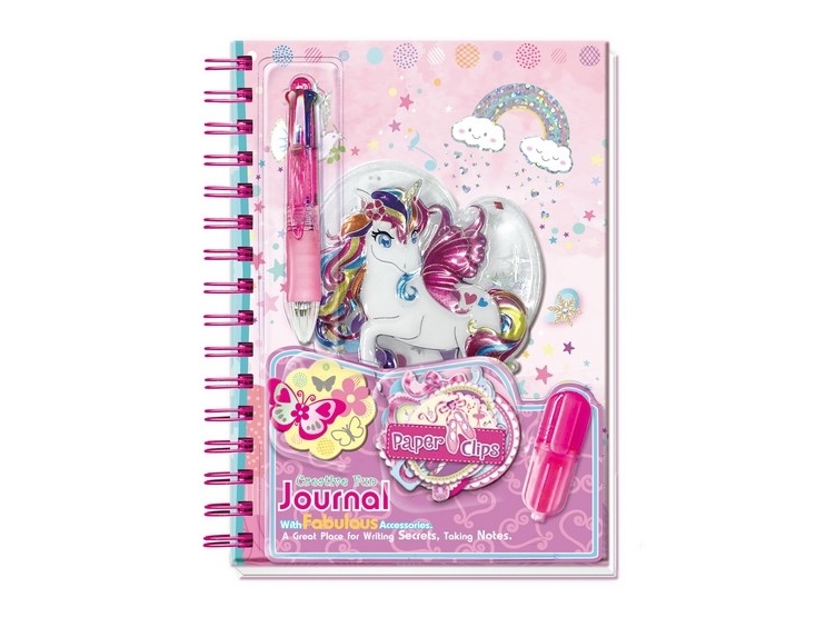 Spiral-Tagebuch Mit Stift Regenbogen Einhorn 533Up Pecoware