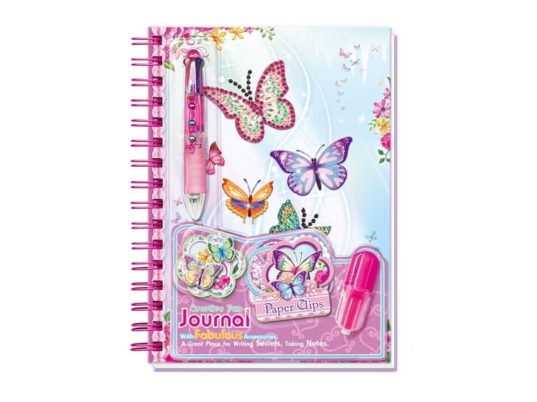 Schmetterlings-Spiraltagebuch Mit Stift 533Bg Pecoware