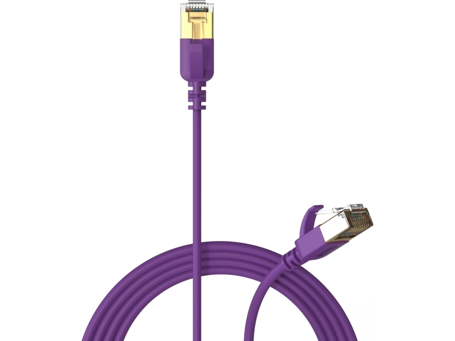 Procab Procab Csd570v/0.5 Slimline Netzwerkkabel - Cat7 Rj45 U/Ftp Violette Version - 0.5 Meter
