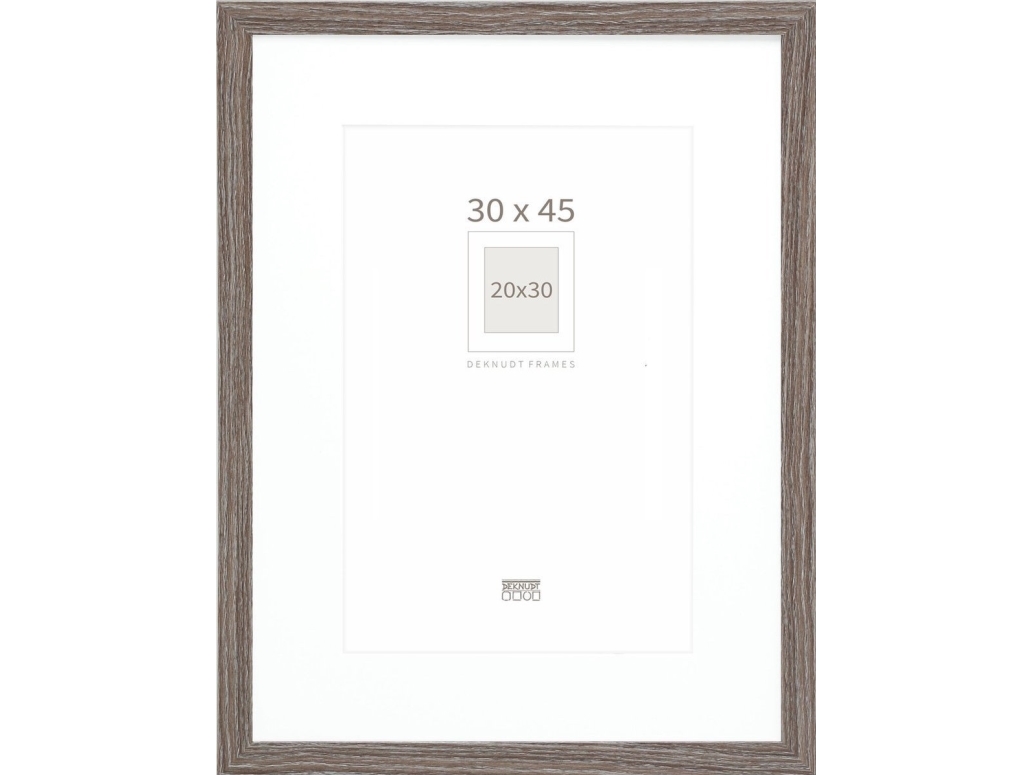 Nuotraukų Rėmelis Deknudt S66kh3 P1 30X45 Mediena Pilkas Ąžuolas W. Passepartout
