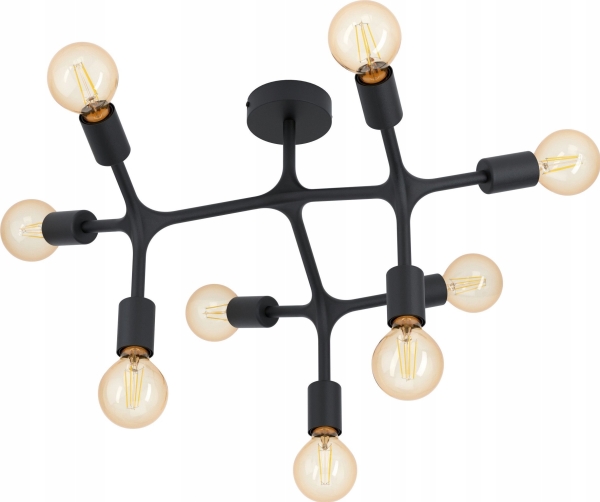 Eglo Bocadella 1 Deckenlampe E27 9W Schwarz
