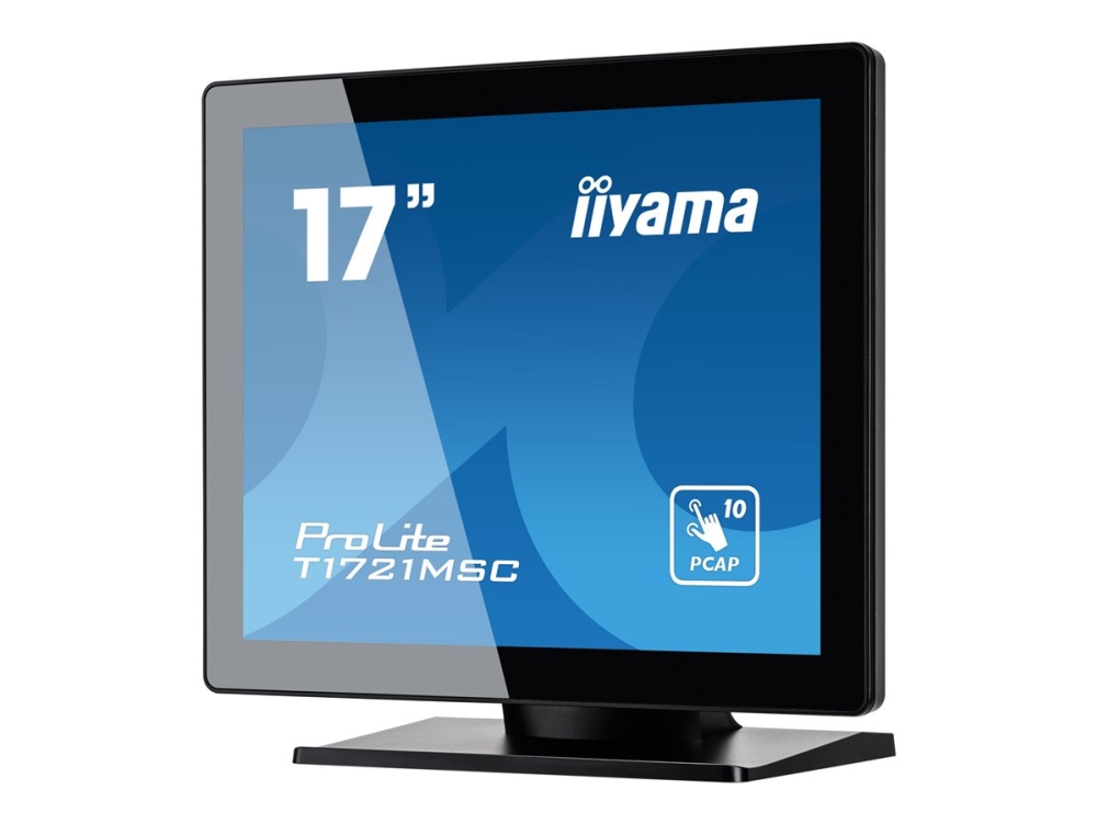 Iiyama Prolite T1721msc-B2 - Led-Skærm - 17" - Touchscreen - 1280 X 1024 Sxga @ 75 Hz - Tn - 250 Cd/M² - 1000:1 - 5 Ms - Hdmi, Vga - Højtalere - Sort