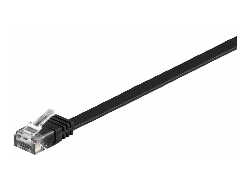 Microconnect Ultraflat - Netzkabel - Rj-45 (Han) Bis Rj-45 (Han) - 5 M - Utp - Cat 6 - Gebootet, Flad - Sort