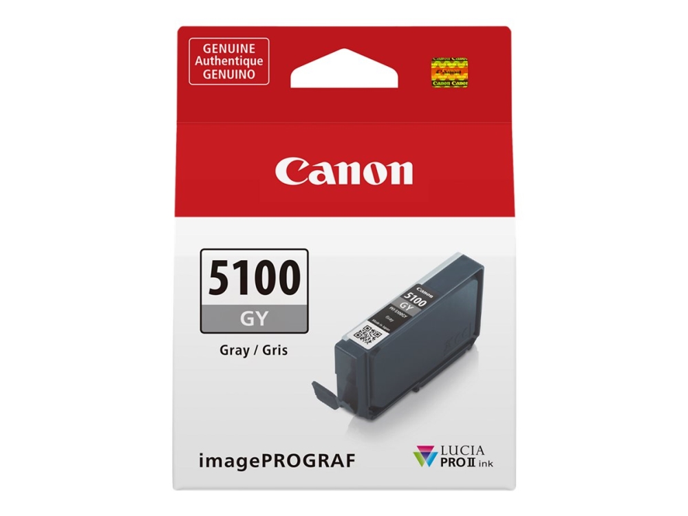 Canon Pfi-5100 Gy - 14.4 Ml - Grå - Original - Hængekasse - Blækbeholder - For Imageprograf Pro-310