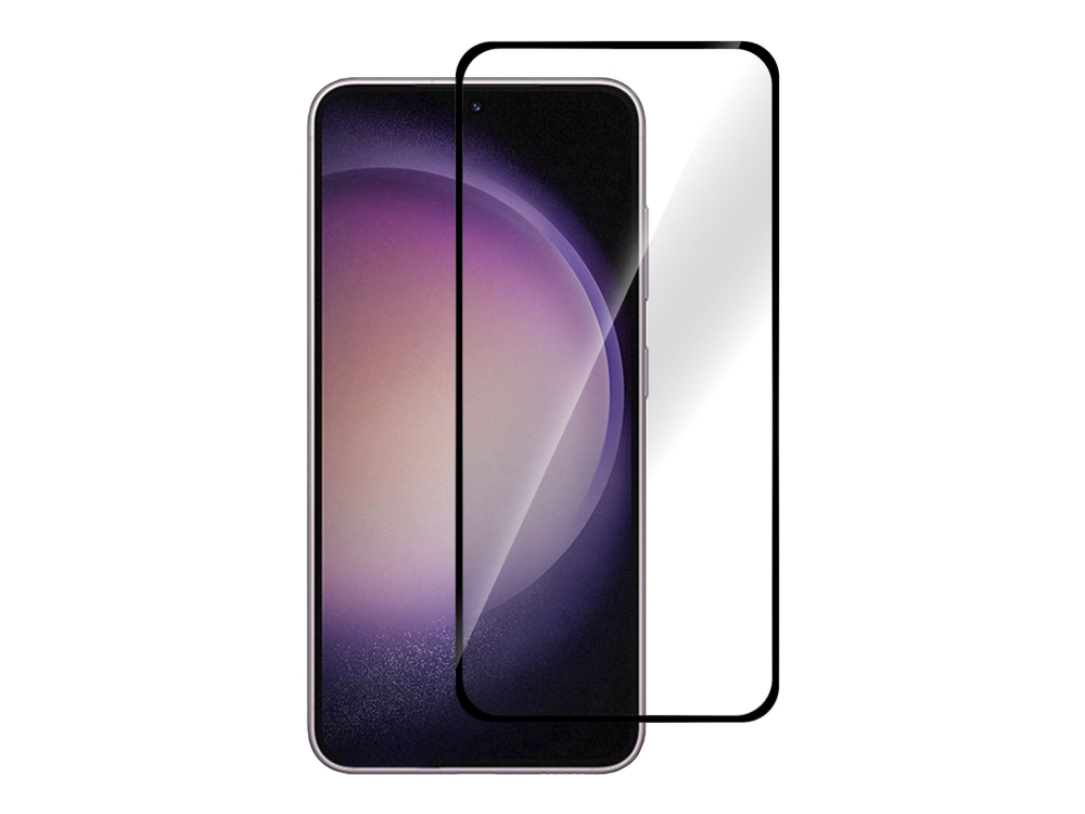 Estuff Titan Shield Skarmskydd För Mobiltelefon Helt Fodral Glas Ramfarg Svart För Samsung Galaxy S23