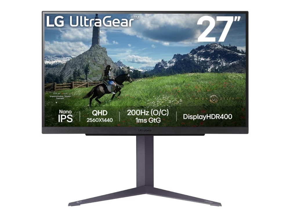 Lg Ultragear 27Gs85qx-B - Led-Skærm - Gaming - 27" - 2560 X 1440 Qhd @ 200 Hz - Nano Ips - 400 Cd/M² - 1000:1 - Displayhdr 400 - 1 Ms - 2Xhdmi, Displ